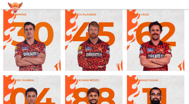 Sunrisers Hyderabad Squad Sunrisers Hyderabad Squad