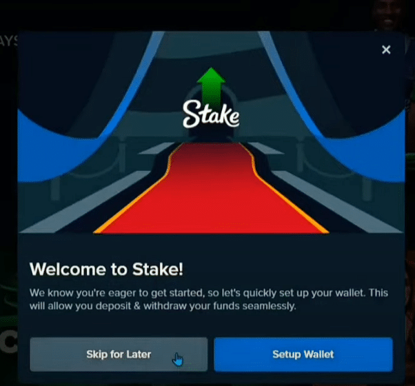 Deposit money Deposit money in stake wallet